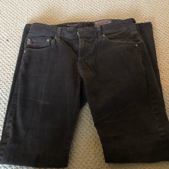 Ag Adriano Goldschmied Other - AG Matchbox Slim Straight Corduroy - Dark Brown